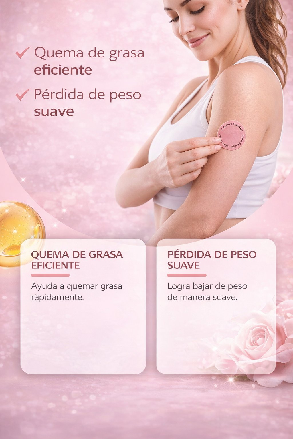 Parches OCEAURA Control de Apetito y Metabolismo Natural para 30 días