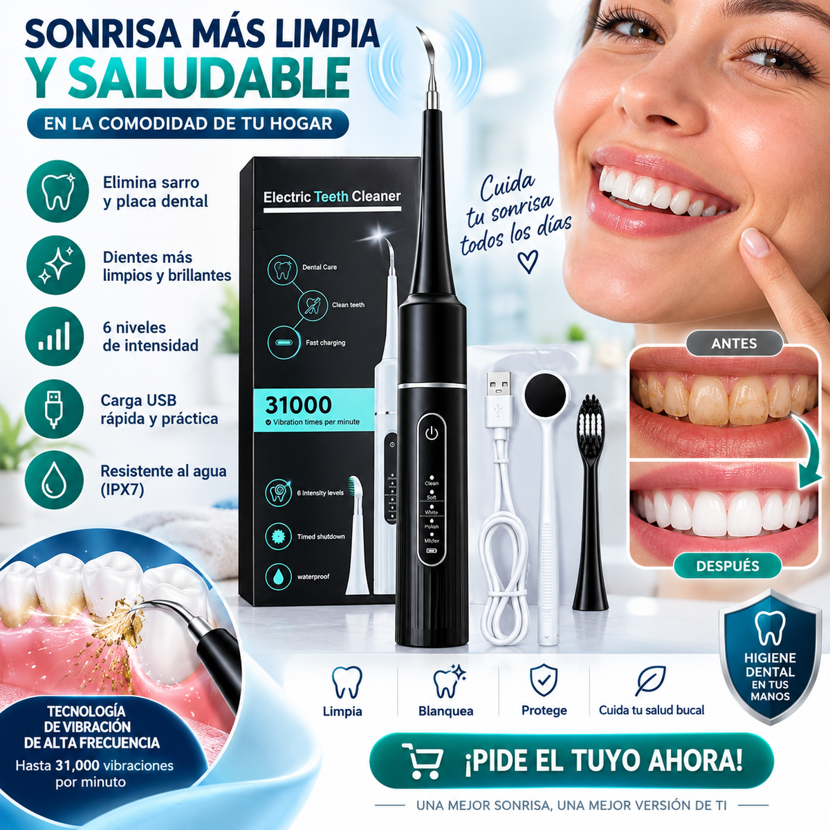 🦷 LIMPIADOR DENTAL QUITA SARRO BUCAL ✨