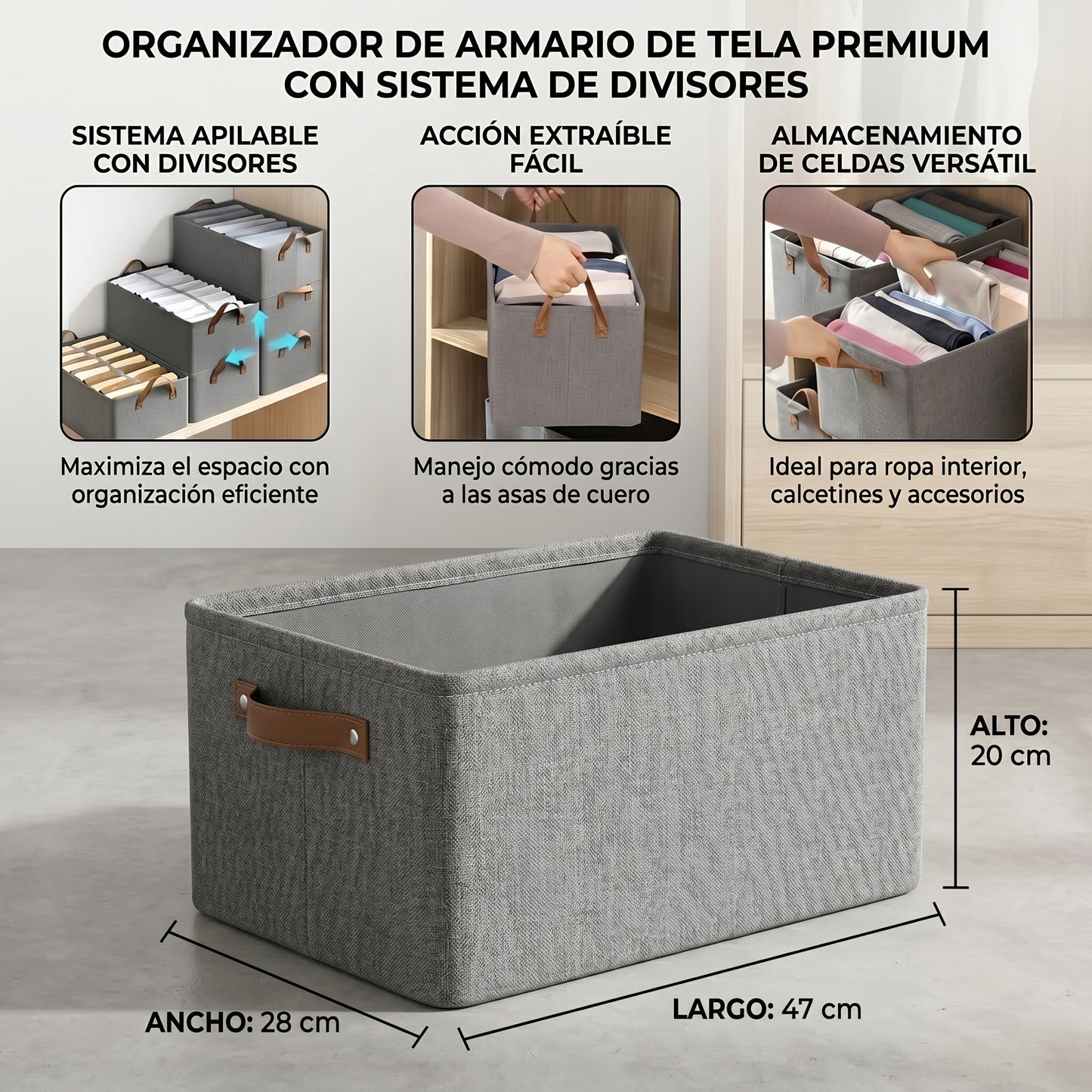 🏺 ¡Caja de Almacenamiento Plegable XXL - Organiza tu Espacio al Instante