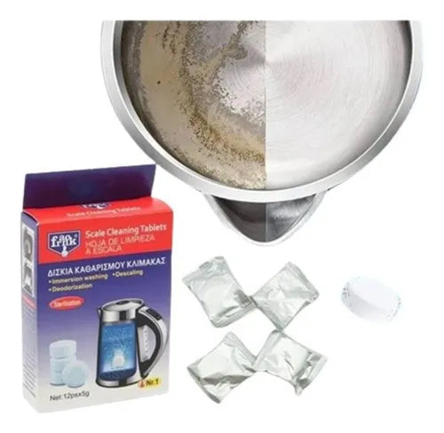 12 Tabletas Efervescentesas Limpieza Hervidor Anti Sarro