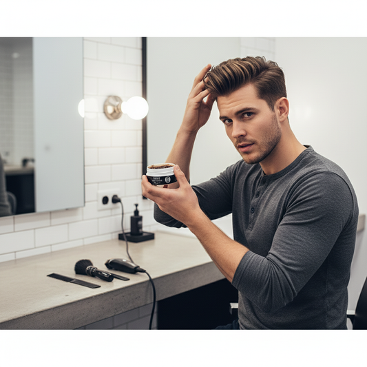 Hombre usando Indian Collection Cera Capilar