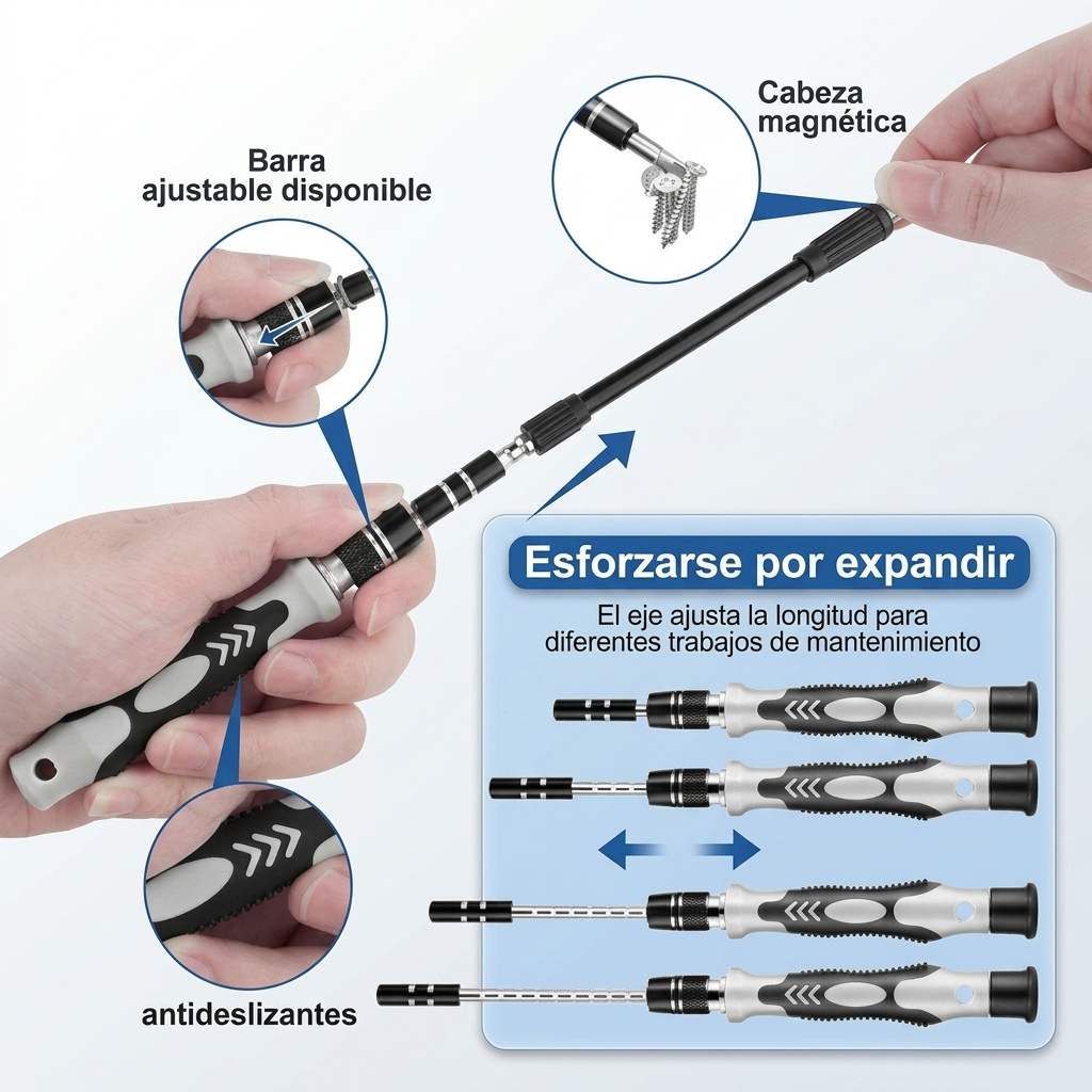 🔧 Set 115 Pcs Destornilladores de Precisión Torx Magnéticos – Kit Profesional de Reparación