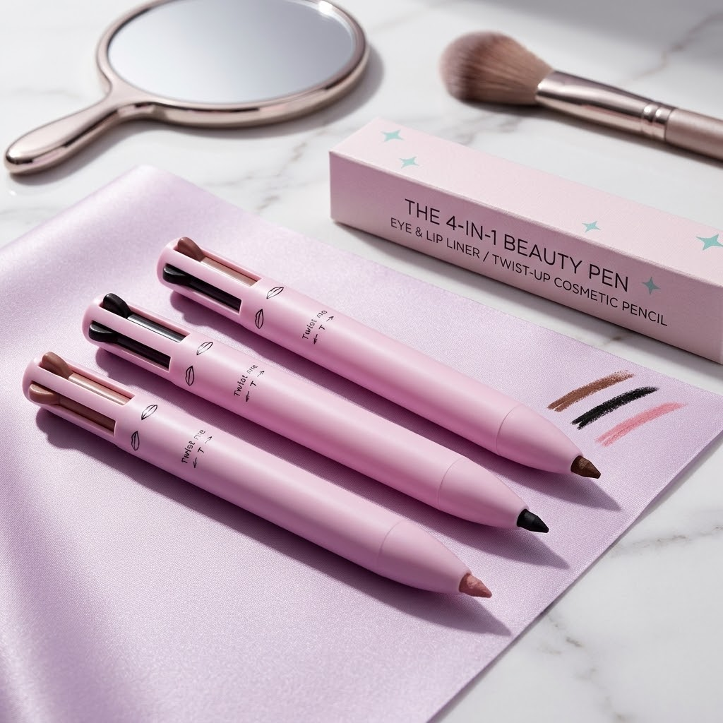 💄 Lápiz de Maquillaje 4 en 1 GlamPen™ | Tu Rutina de Belleza en un Solo Clic