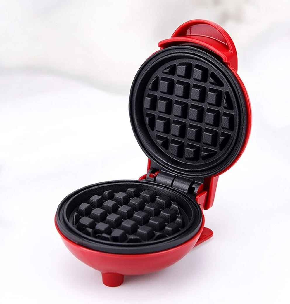 Mini Wafflera Color Rojo: ¡Diversión y Deliciosos Platos en Minutos!