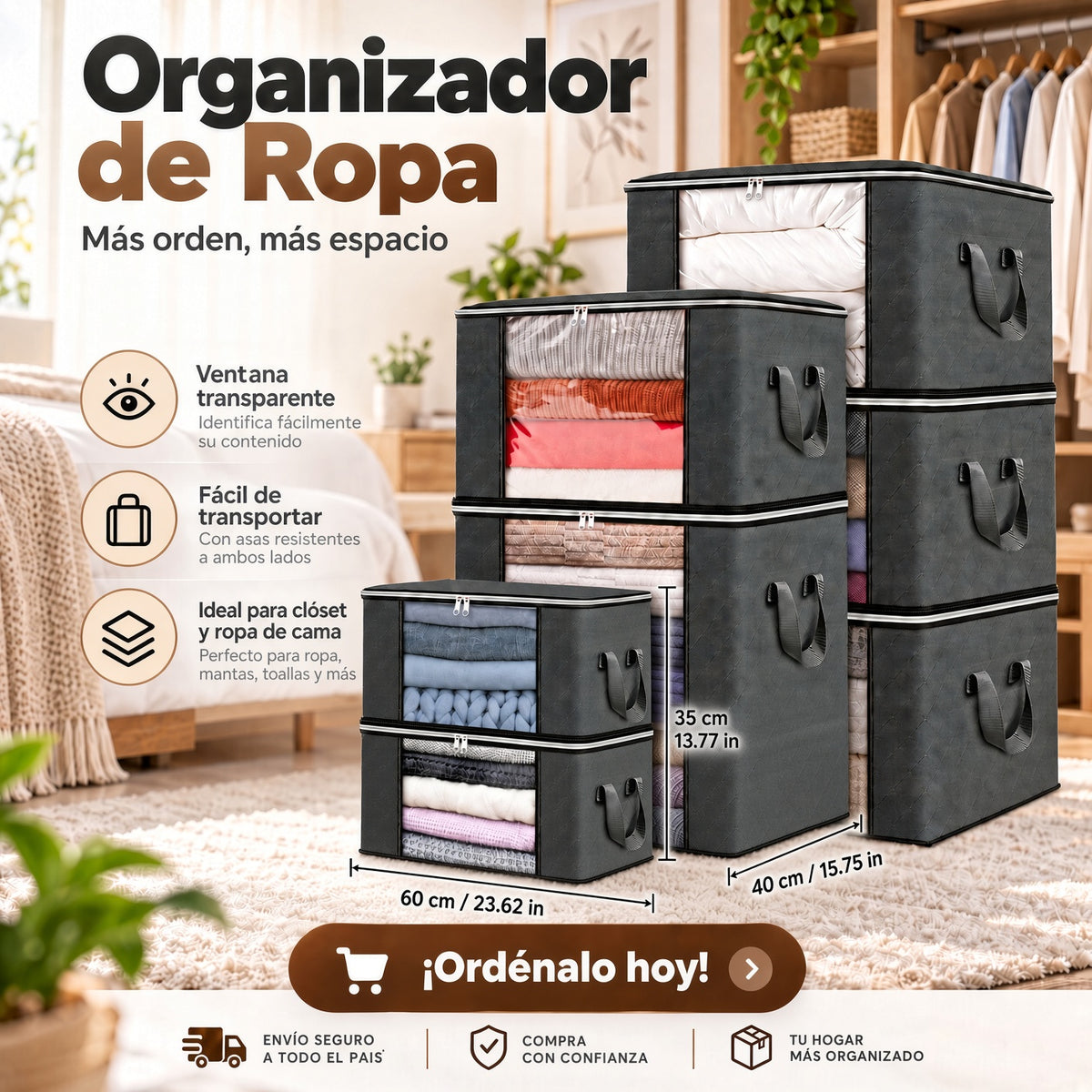 🧺✨ ORGANIZADOR DE ROPA POR UNIDADES – MÁS ORDEN Y MÁS ESPACIO EN TU HOGAR
