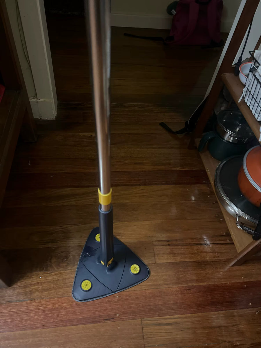 🧹 Trapeador Giratoria Triangular con Exprimidor Automático – Limpieza Profunda sin Esfuerzo