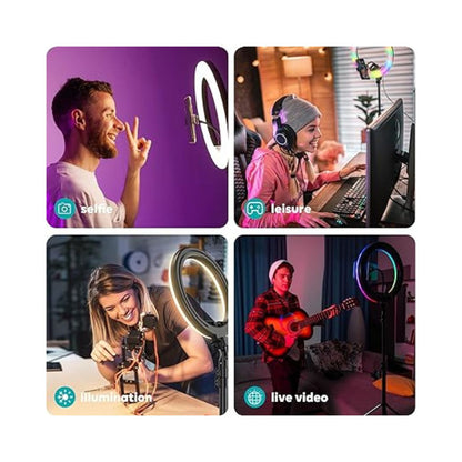 Anillo de luz Led RGB para fotografía y video.