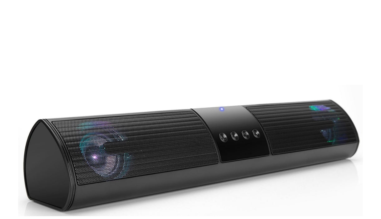 Barra Sonido Bluetooth Portátil Luz RGB