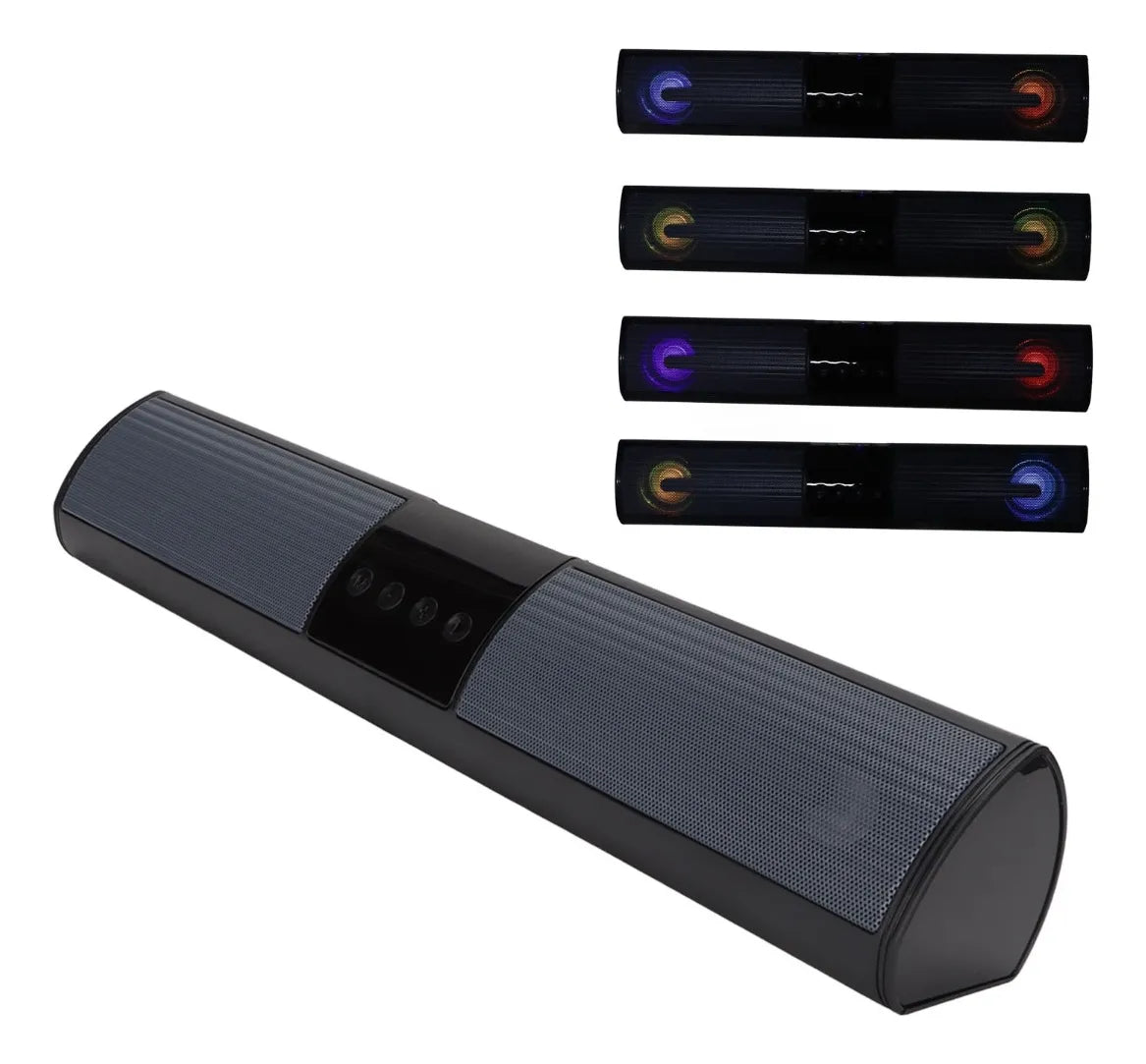 Barra Sonido Bluetooth Portátil Luz RGB