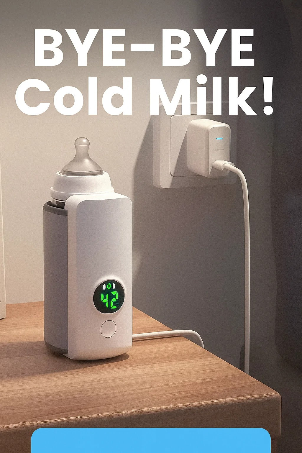 Calentador de Mamadera Recargable Portátil con Pantalla Digital