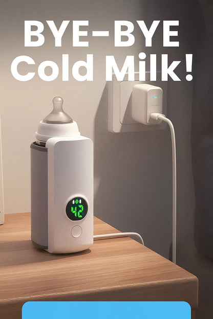 Calentador de Mamadera Recargable Portátil con Pantalla Digital