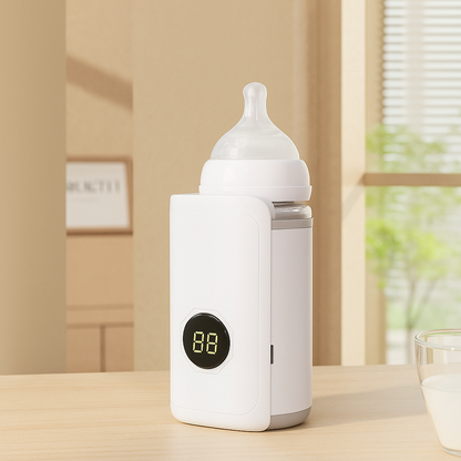 Calentador de Mamadera Recargable Portátil con Pantalla Digital