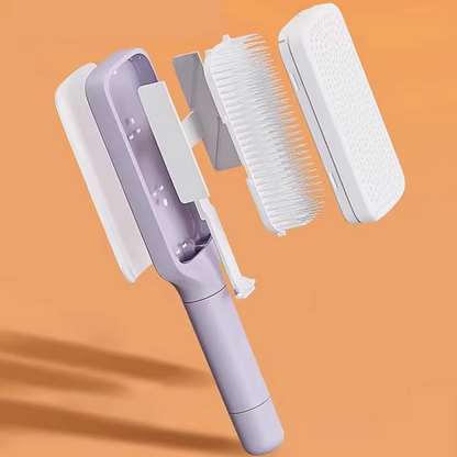 Cepillo Autolimpiante Cabello - Desenredante Fácil Limpieza