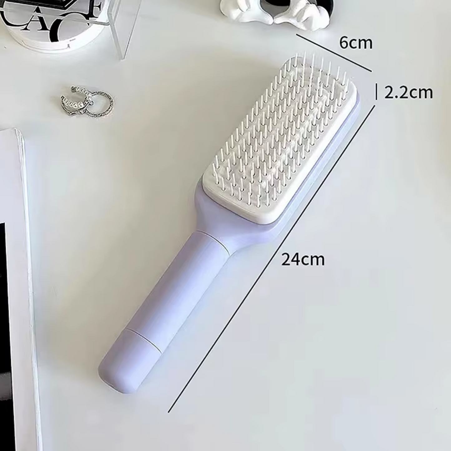 Cepillo Autolimpiante Cabello - Desenredante Fácil Limpieza