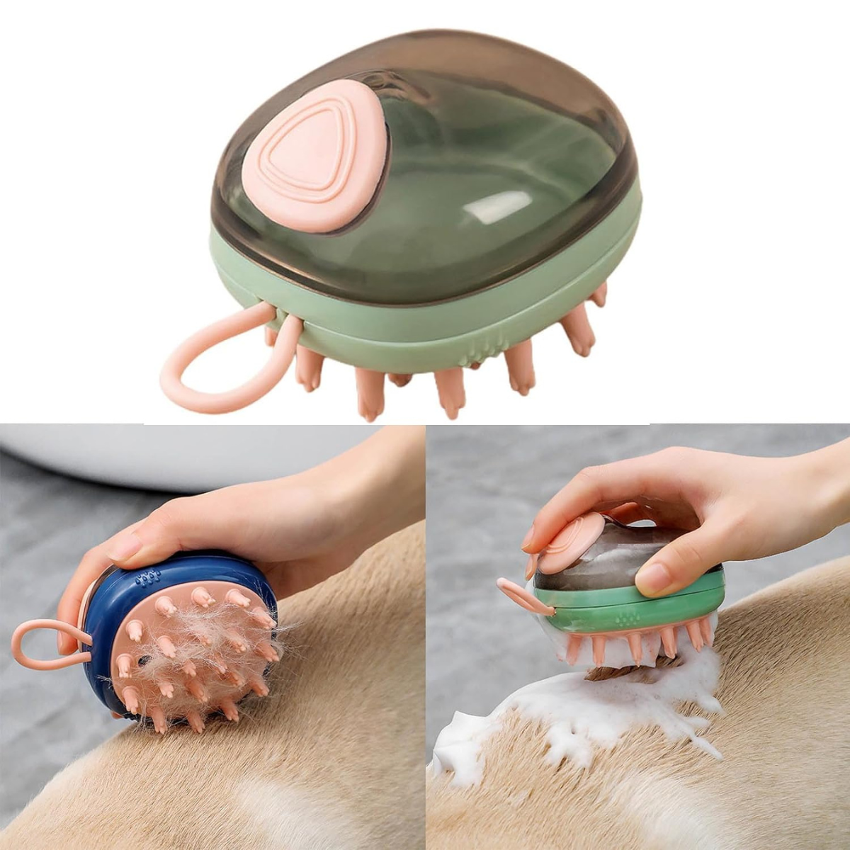 Cepillo 2 en 1 para Bañar Mascotas