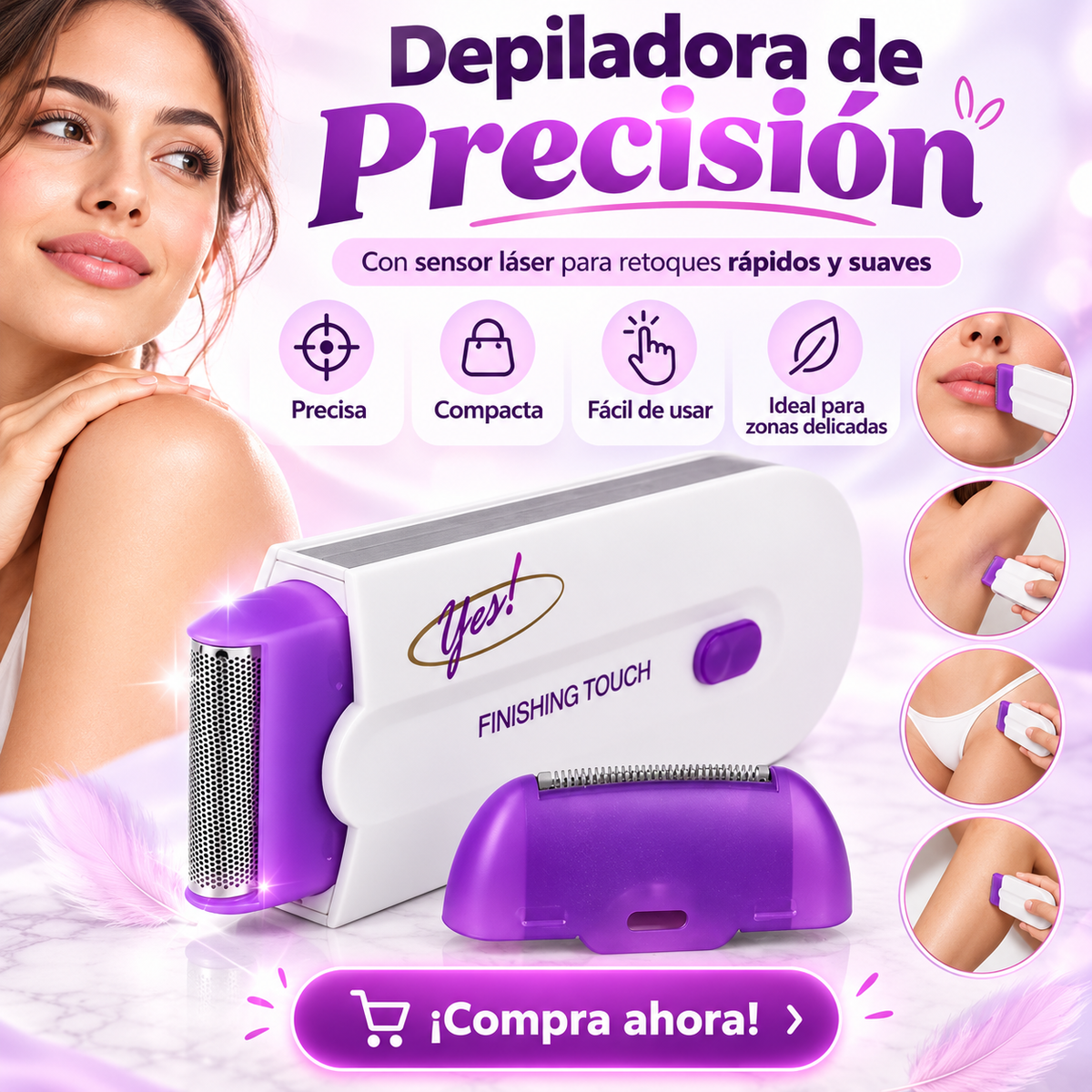 ✨ Depiladora de Precisión con Sensor Láser