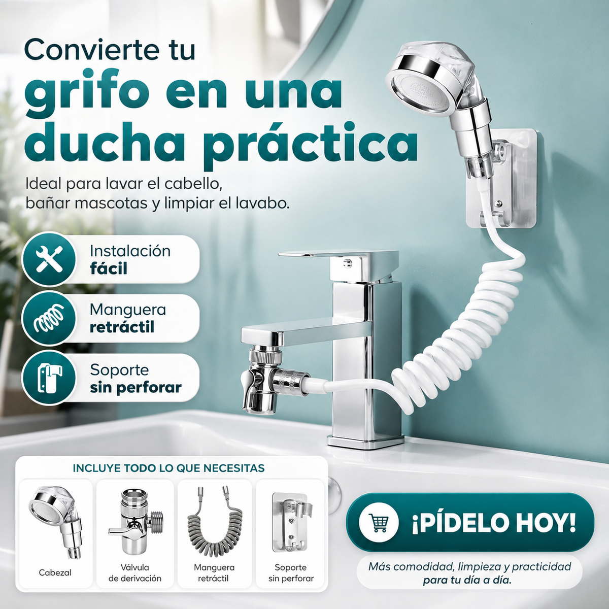 Ducha con Filtro y Extensión – Tu Experiencia de Spa en Casa 🚿✨