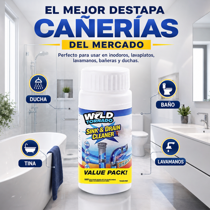 💥 PACK DE 3 – POTENTE LIMPIADOR DE FREGADERO Y DRENAJE 💦