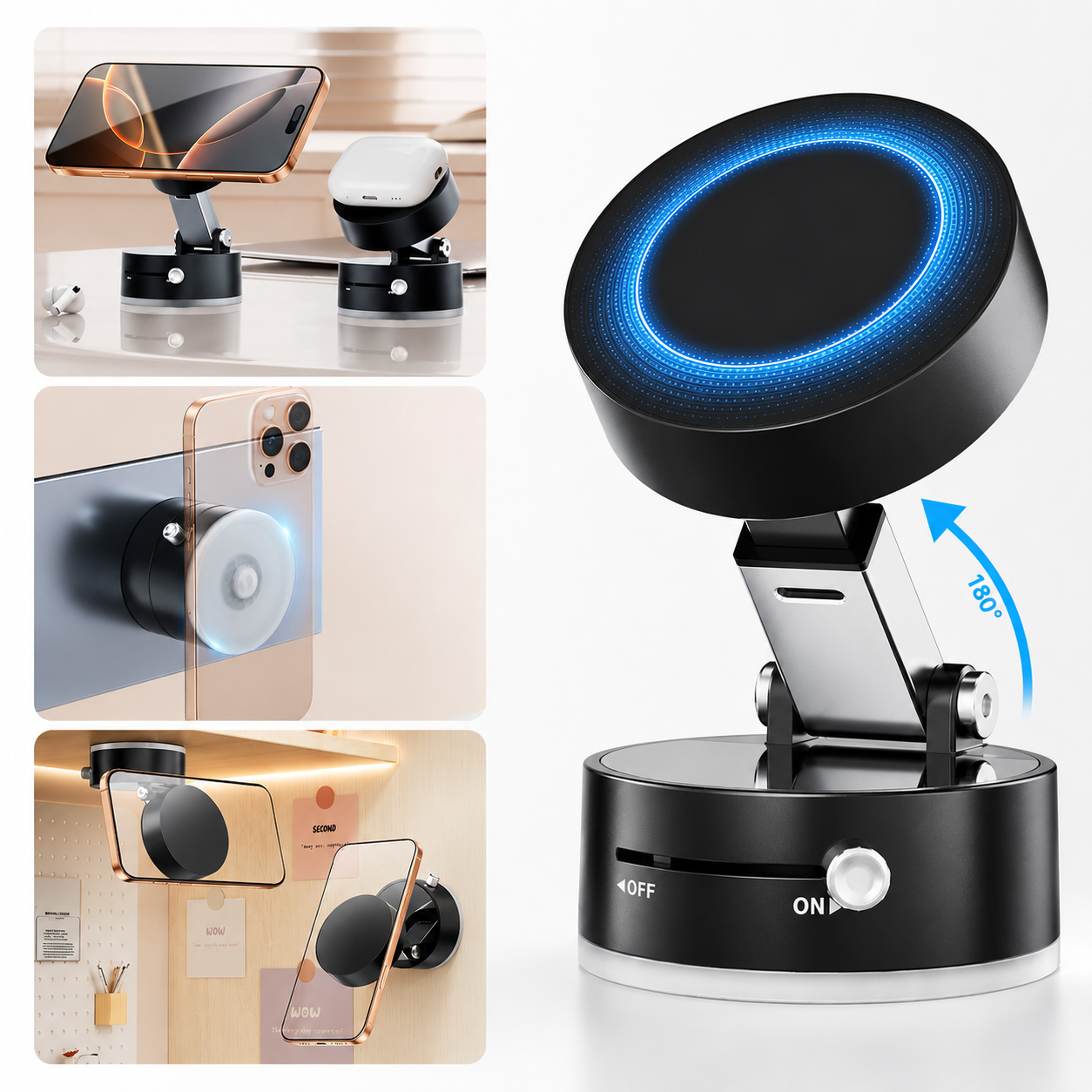 📱 SOPORTE MAGNÉTICO PLEGABLE PARA CELULAR Lleva 2x1