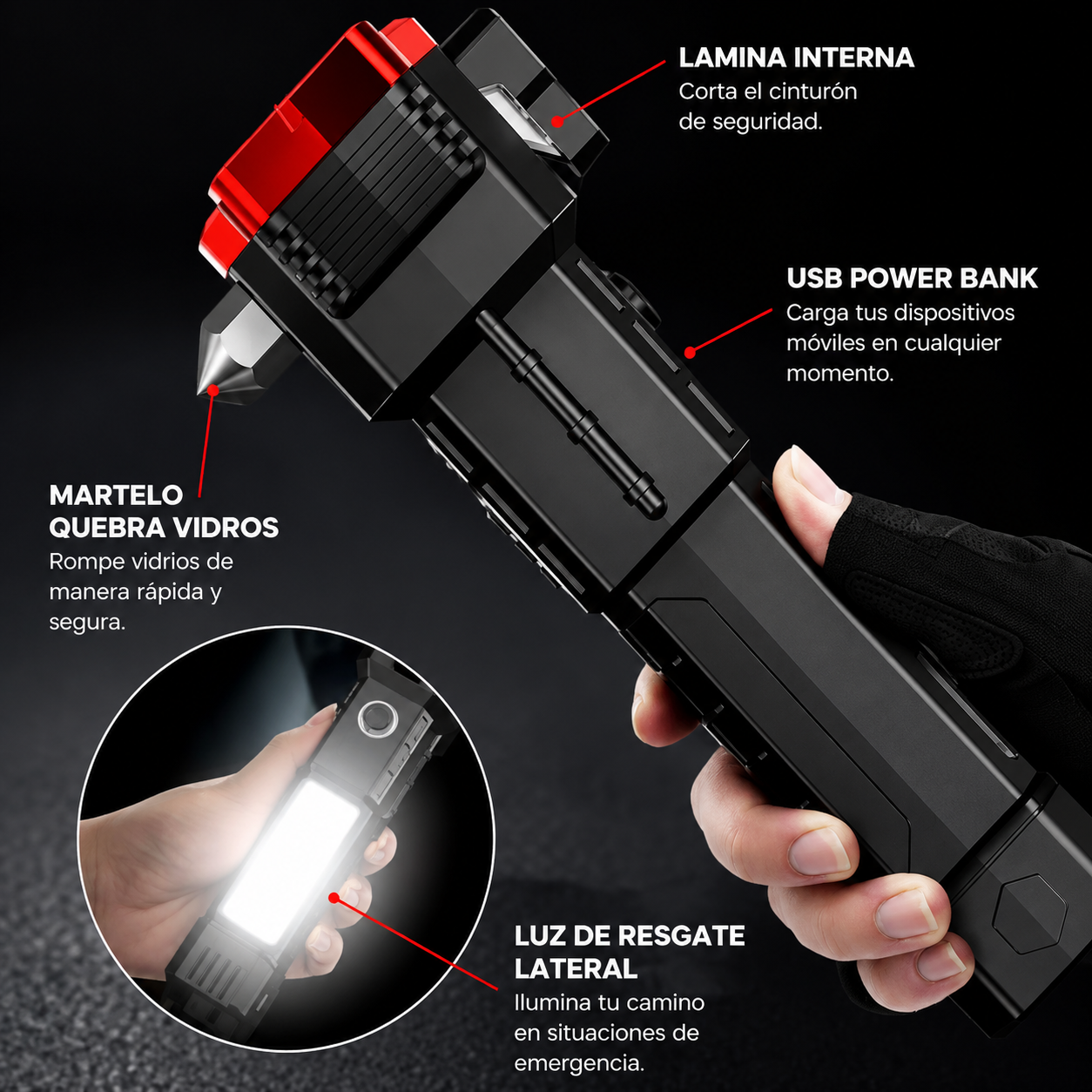 🔦 SUPER LINTERNA LED MULTIFUNCIONAL
