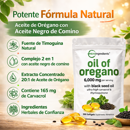 Combo Capilar e Inmunidad – Aceite de Semilla de Calabaza con Saw Palmetto + Aceite de Hoja de Orégano