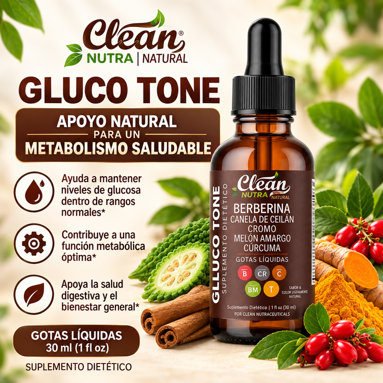 Gluco Tone con Berberina y Cromo en Gotas 30 ml | Chile