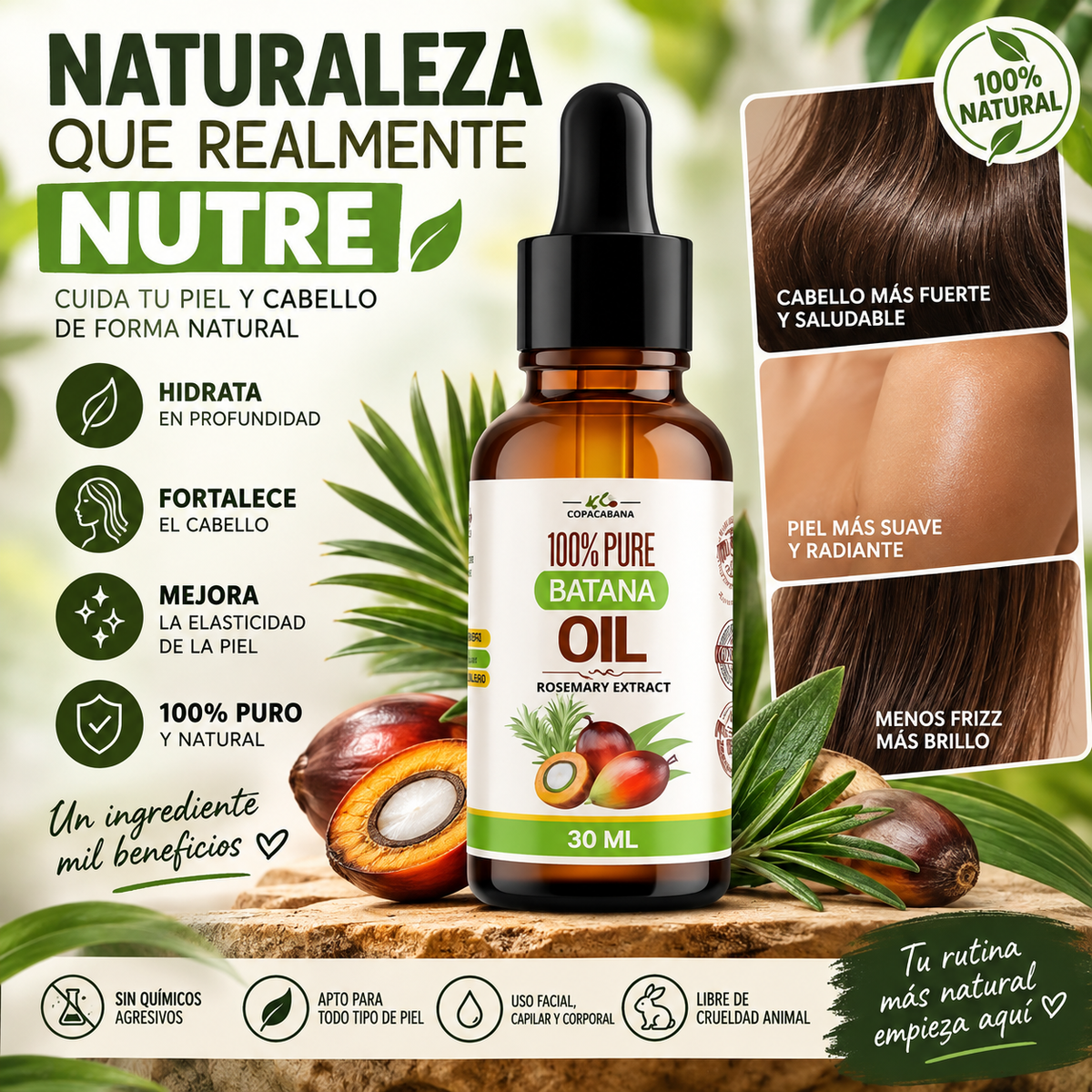 🌿 Aceite Batana 100% Puro y Natural – 30 mL