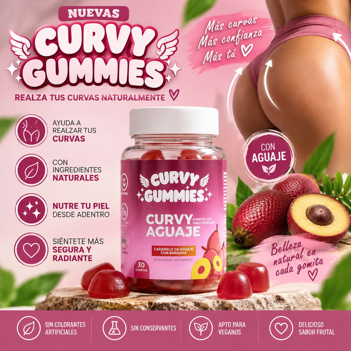 🍑 CURVY GUMMIES 30 GOMITAS