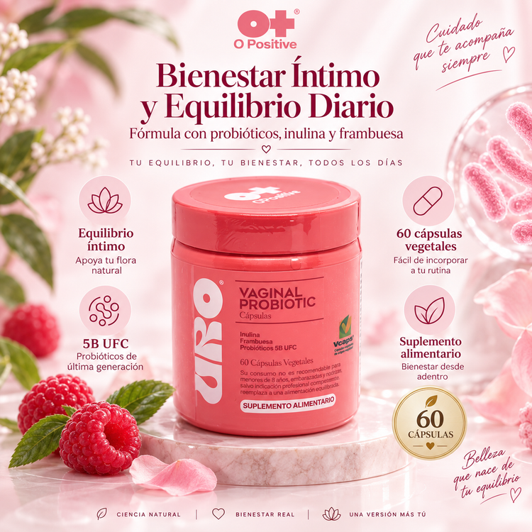 Uro Vaginal Probiótico 60 Cápsulas 🌸 Apoyo Diario para tu Bienestar Íntimo