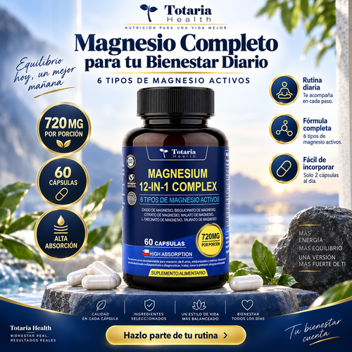 Magnesium 12in1 Complex ⚡ | Magnesio Completo para tu Bienestar Diario