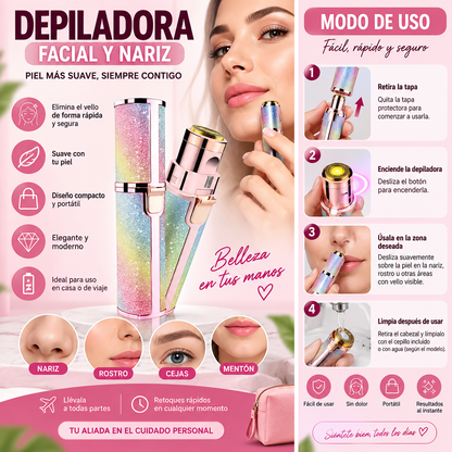 ✨ Depiladora Facial y Nariz Portátil para Mujer | Precisión y Cuidado Personal 💖