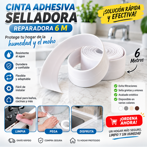 🛠️ CINTA ADHESIVA SELLADORA REPARADORA 6M