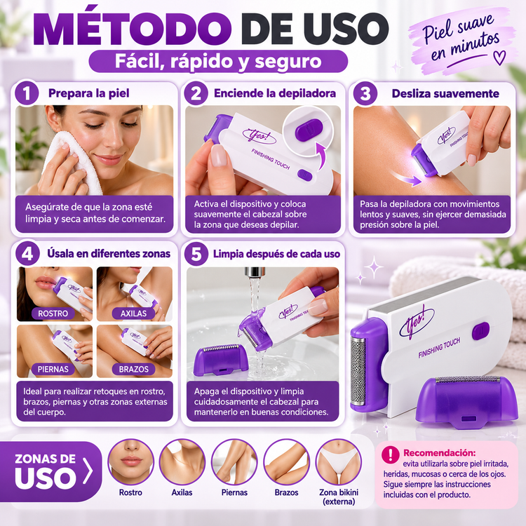 ✨ Depiladora de Precisión con Sensor Láser