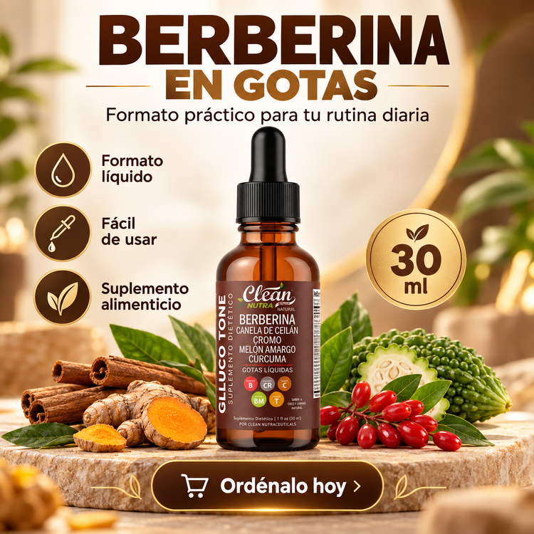 💧🌿 GOTAS LÍQUIDAS DE BERBERINA – PRÁCTICAS Y FÁCILES DE INCORPORAR A TU RUTINA