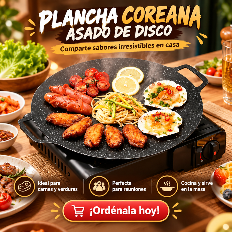 🔥🥩 PLANCHA COREANA ASADO DE DISCO – MÁS SABOR PARA TUS COMIDAS