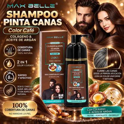 🖤✨ SHAMPOO PINTA CANAS MAX BELLE 400 ML – COLOR Y CUIDADO EN UN SOLO PASO