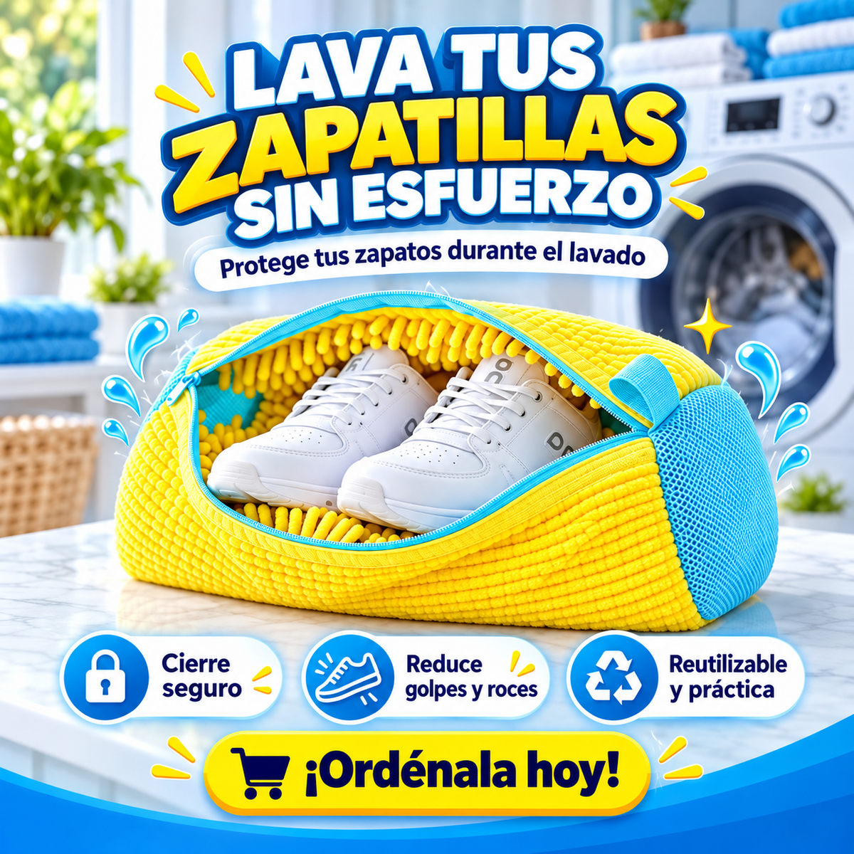 👟 Bolsa Para Lavar Zapatos con Cierre | Protección para Zapatillas en Lavadora 🧼✨