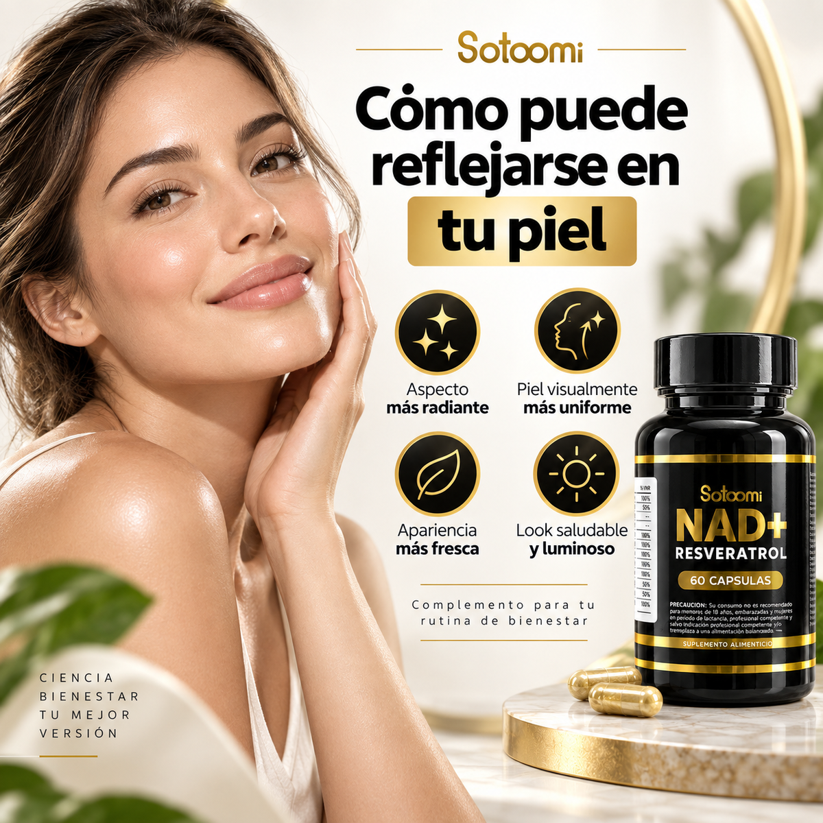 Juventud celular y energía desde dentro 💊✨Resveratol Nad Satoomi X60 Cap
