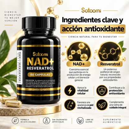 Juventud celular y energía desde dentro 💊✨Resveratol Nad Satoomi X60 Cap