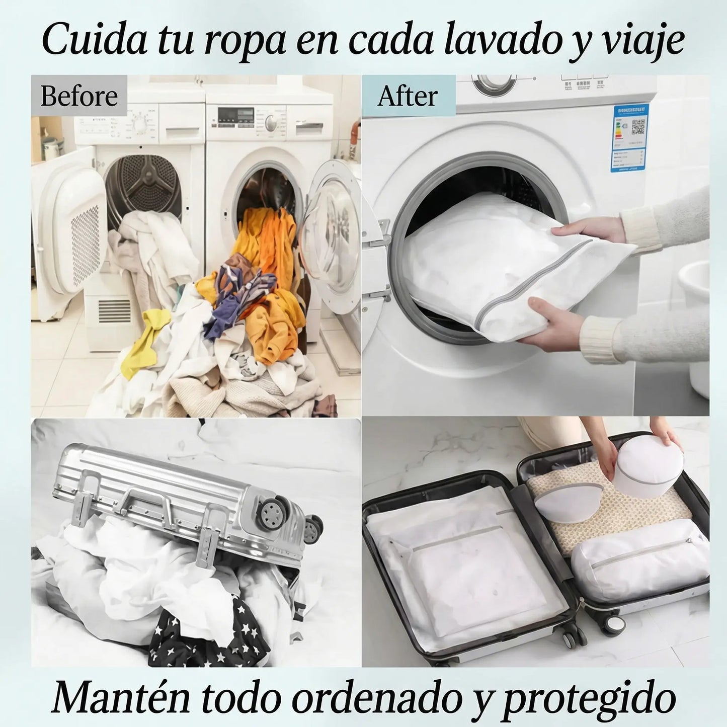 👶 Pack Premium de 7 Bolsas Protectoras para Ropa de Bebé
