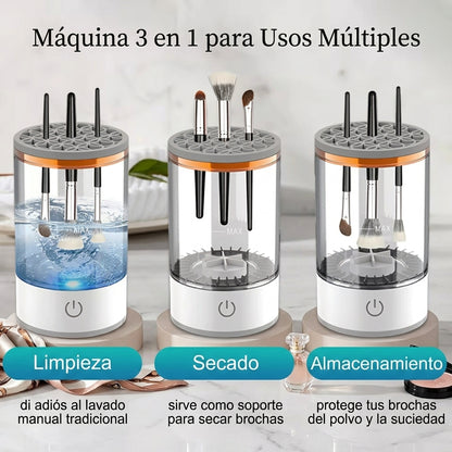 ✨ Limpiador Eléctrico de Brochas de Maquillaje - Limpieza Profunda en Segundos