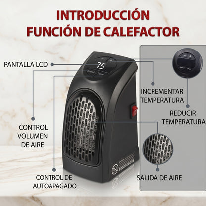 🏺 ¡Calentador Eléctrico Portátil de Pared 400W - Calor Rápido y Seguro para tu Invierno!