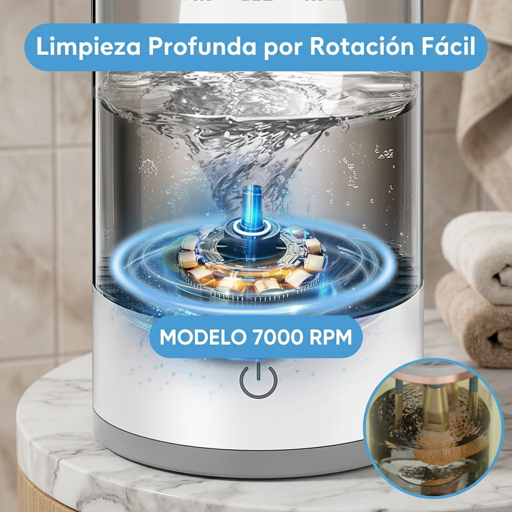 ✨ Limpiador Eléctrico de Brochas de Maquillaje - Limpieza Profunda en Segundos