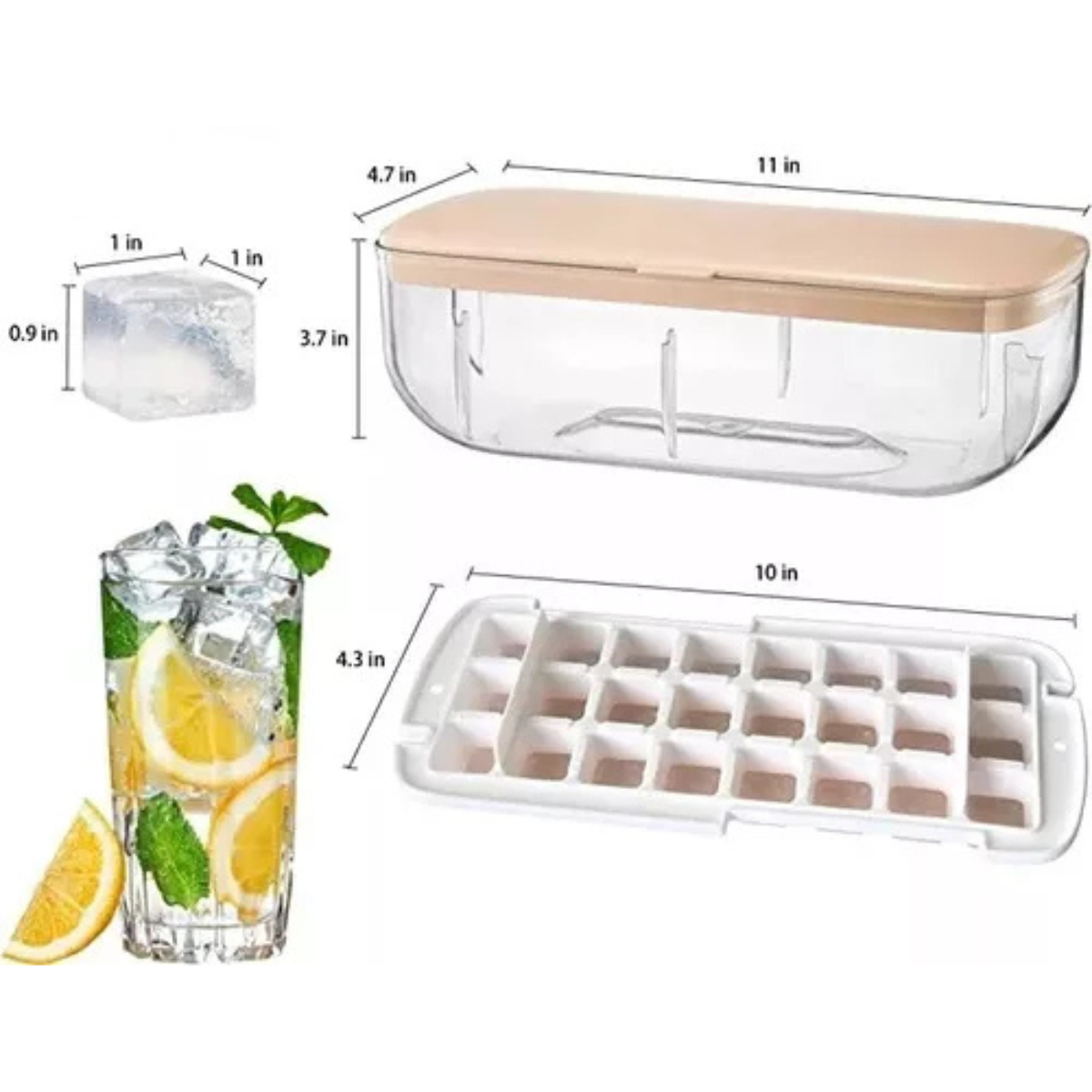 Hielera Doble Moldes - 48 Espacios