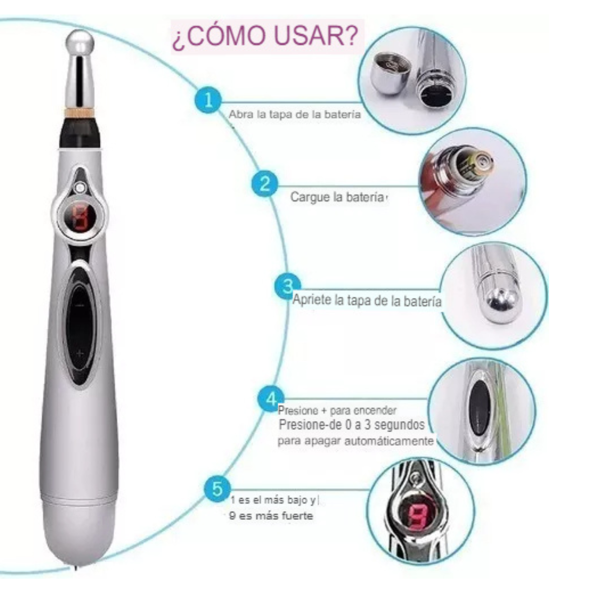 Lápiz masajeador de acupuntura