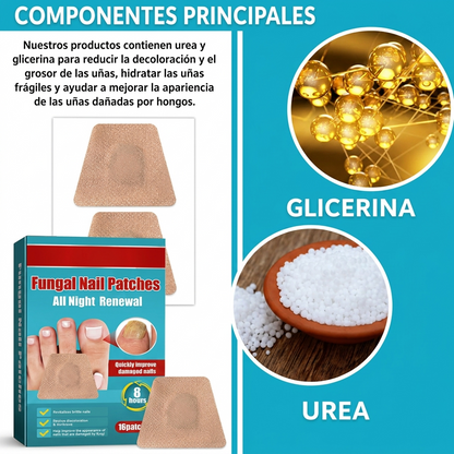 "Parche Uñas Antihongos x16 – ¡2x1 para un Cuidado Completo de Tus Uñas!"