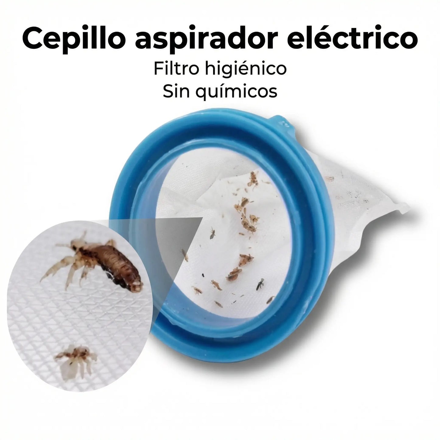 Cepillo Aspirador Saca Piojos Liendres - Eléctrico Sin Químicos USB