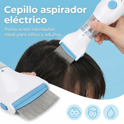 Cepillo Aspirador Saca Piojos Liendres - Eléctrico Sin Químicos USB