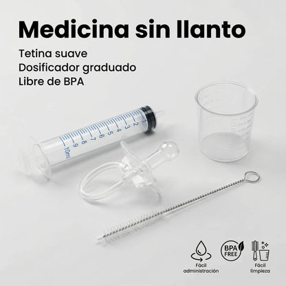 Chupete Dispensador Medicina Bebé - Administración Fácil Segura Libre BPA