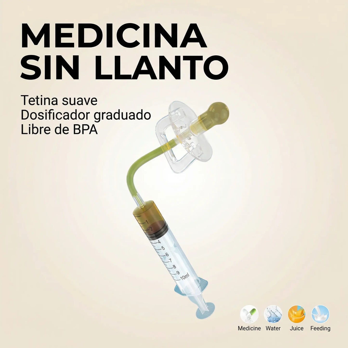 Chupete Dispensador Medicina Bebé - Administración Fácil Segura Libre BPA